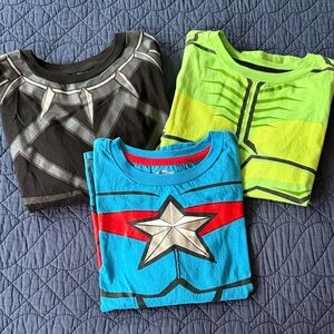 Marvel Kids Long Sleeve tees - Black, Green, Blue